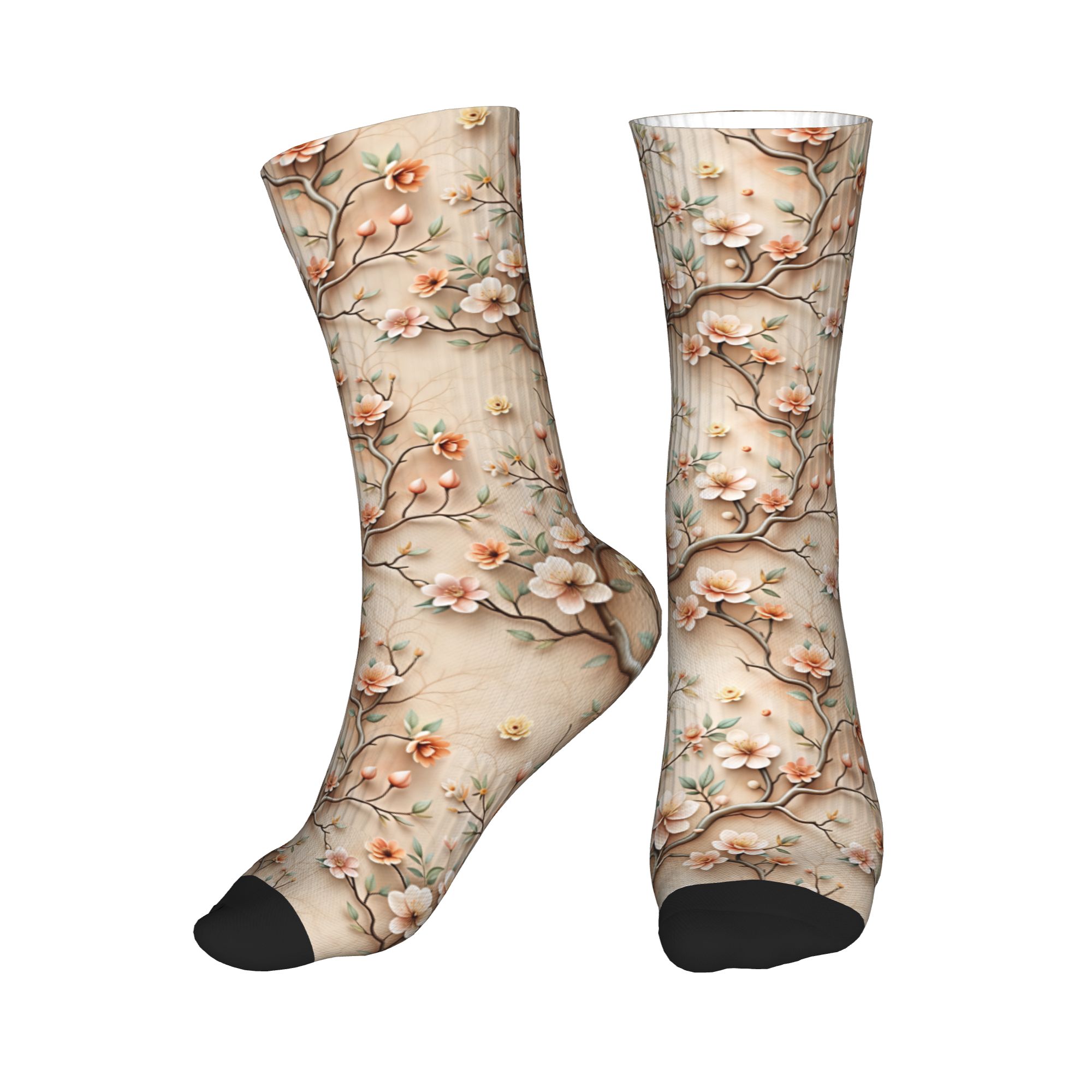Dress Sock Men - Skarpetki 3D z wytłaczanym wzorem brzoskwini