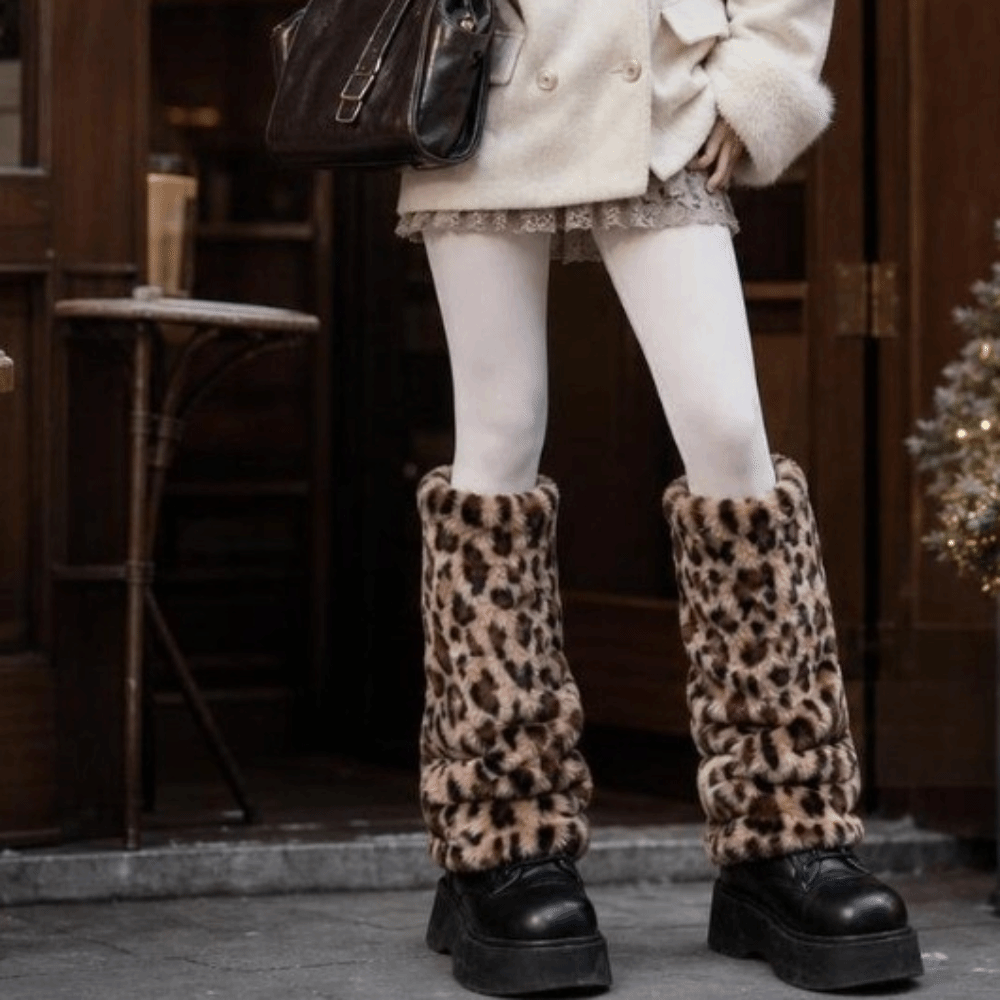 Ocieplacze na nogi w panterkę  – Boot Sock Slouchy recenzja i cena